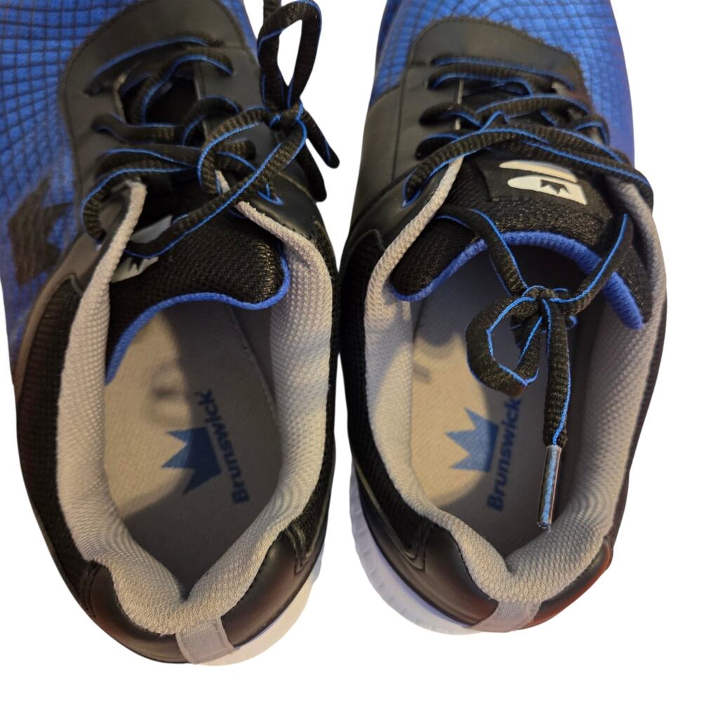 Brunswick Bowling Shoes Frenzy men's sz 12 Great condition! Black & Royal Blue - Picture 10 of 11